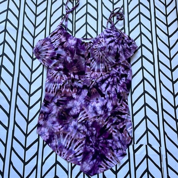Magicsuit Good Vibes Rita Tankini Top Separate in Purple Tie Dye - Picture 3 of 8